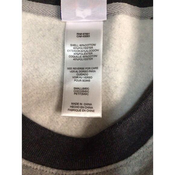 Girls New York Giants Pullover Cropped Gray Sweatshirt Team Apparel Small Size 6 - Picture 5 of 8